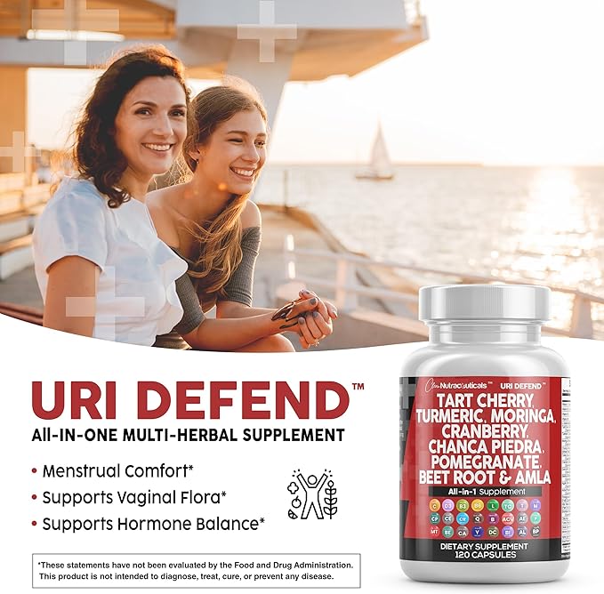 Clean Nutraceuticals Tart Cherry Extract Capsules with Turmeric Moringa Cranberry Chanca Piedra Celery Quercetin ACV Pomegranate L Selenomethionine - 3Pack