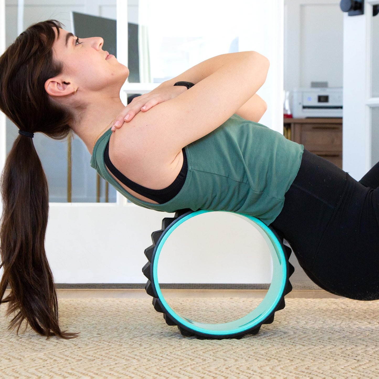 Chirp Wheel XR Massage Roller for Neck & Headache Relief – Rejuvenate Body, Spinal Care & Tension Through Thumb Pressure Release | High-Density Foam for Physical Therapy, 500lbs Capacity, 4" Mint