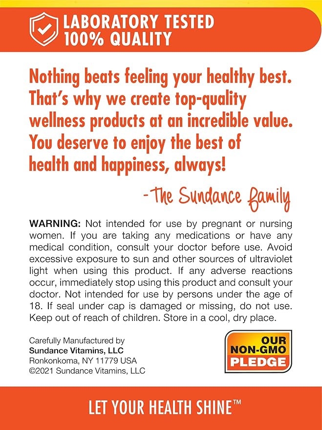 Sundance St. John's Wort Capsules | 300mg | 60 Count | Non-GMO and Gluten Free Standardized Extract