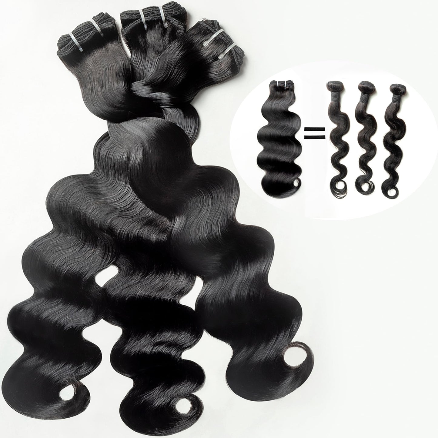 Triippy Raw Human Hair Bundles,Triple Lifespan Than Regular Virgin Hair No.1 Sales Of Raw Hair Bundles, 18 20 22 Inches Cambodia