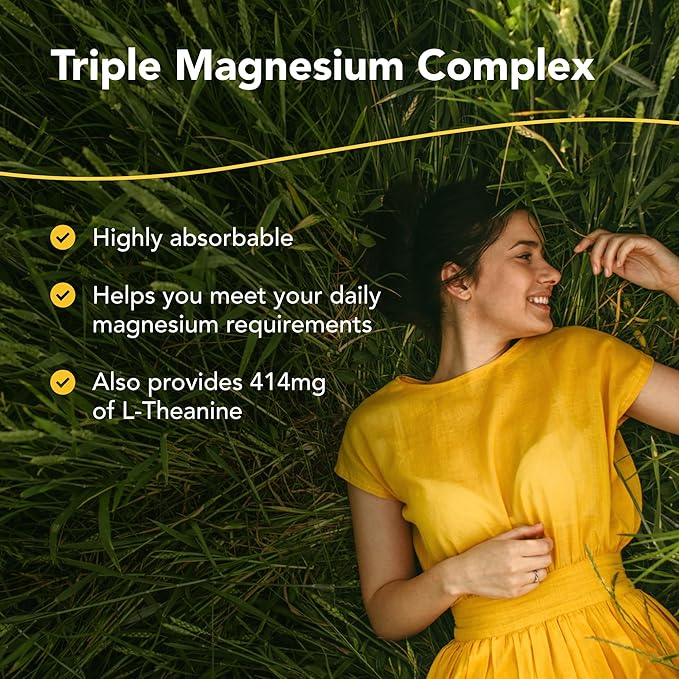 NORTH AMERICAN HERB & SPICE PurelyMin - 90 Vegi Caps - Highly Absorbable Magnesium Complex + L-Theanine - 30 Servings