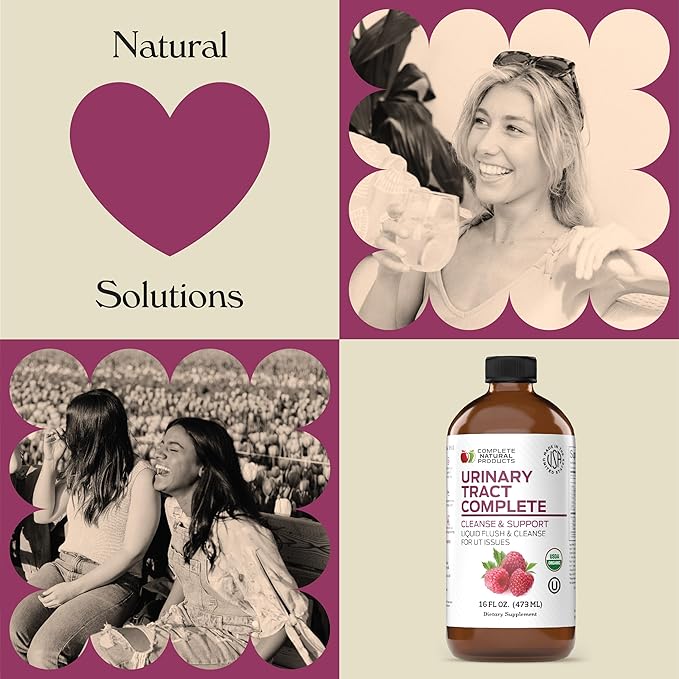 Complete Natural Urinary Tract Complete 12oz - Liquid Supplement for Urinary Tract Health with Organic Cranberry, D-Mannose, Beet Root, Fennel Seed, and Turmeric