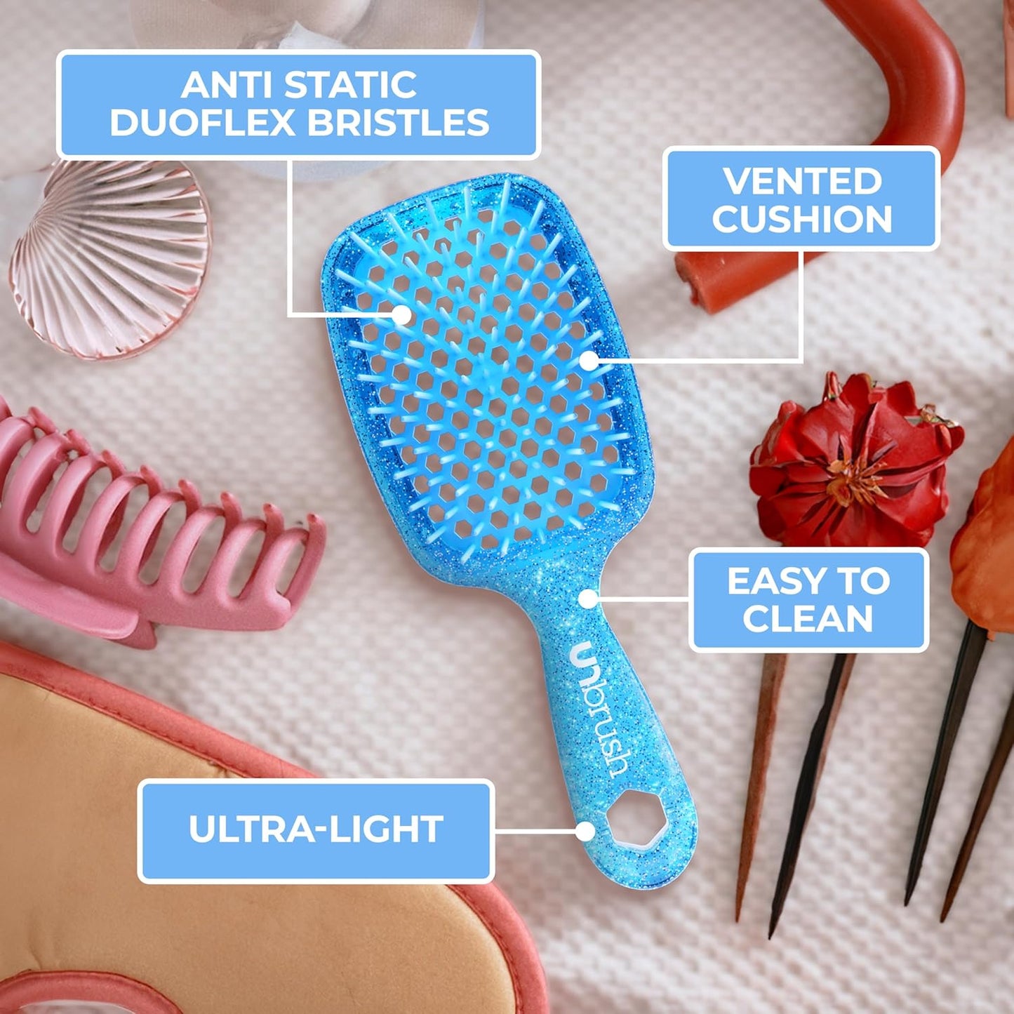 FHI Heat UNbrush Detangling Brush | Pain-Free for Wet & Dry Hair Types