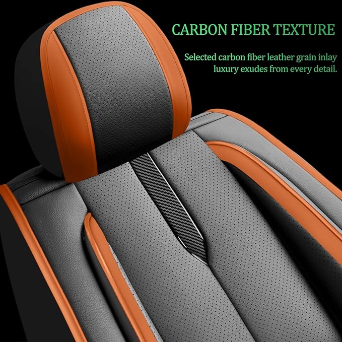 Fit Ioniq Car Seat Covers for Hyundai Ioniq 2017-2024 2025 2026 -Upgraded Premium Waterproof & Breathable Leather,Airbag Compatible,All-Weather Seat Cushion Protector,Full Set,Black-Brown