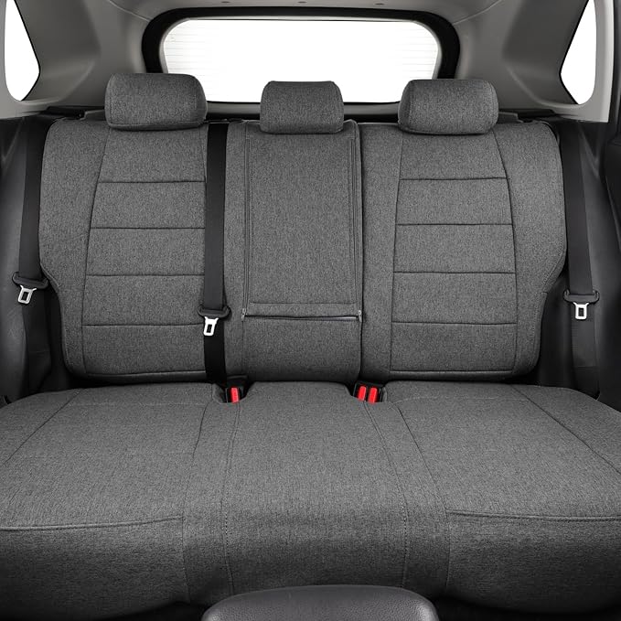 coverdream 2026 Rav4 Seat Covers Custom Fit for 2026 Toyota Rav4 Hybrid (Woodland/Limited) SUV,Full Set Polyester Car Seat Protector Grey