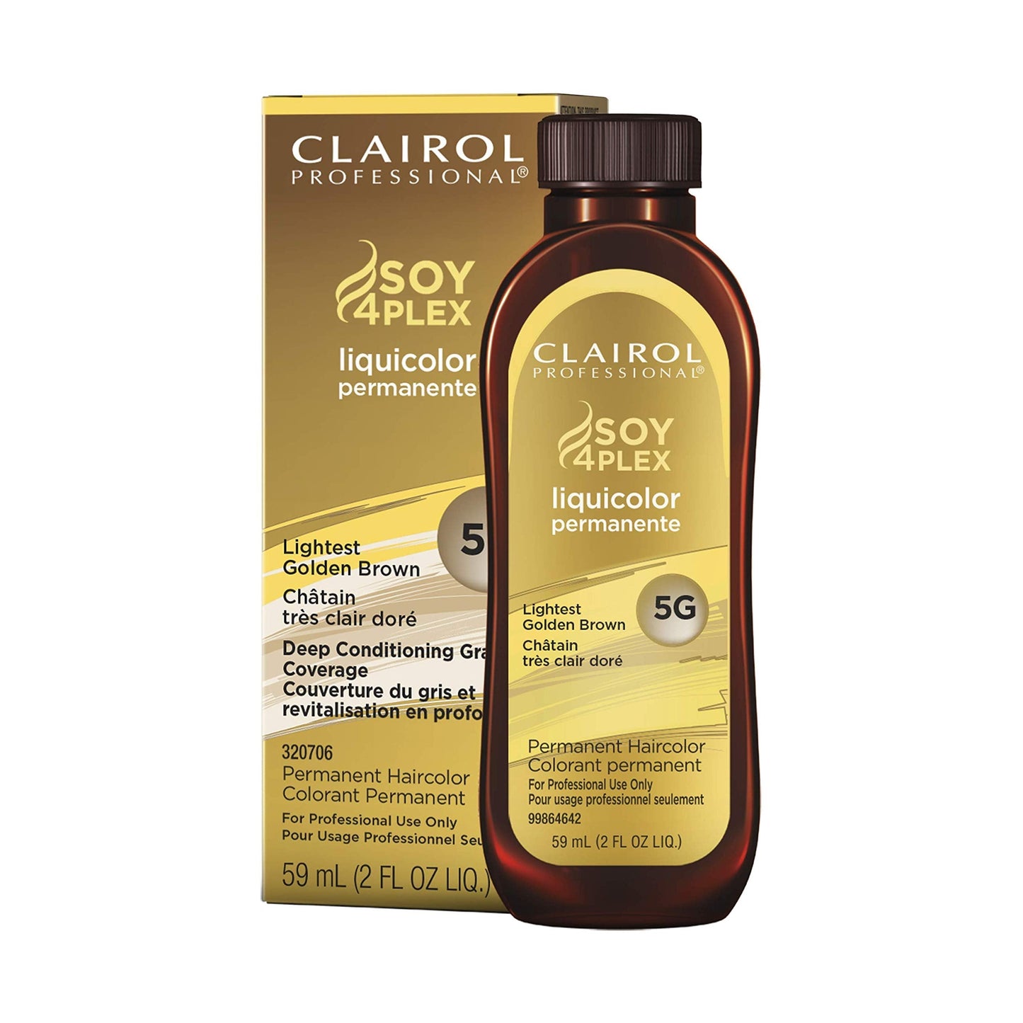 Clairol Professional Permanent Liquicolor For Dark Hair Color, 5G Lightest Gold Brown, 2 Oz