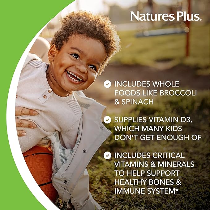 Natures Plus Animal Parade Children's Chewable Multivitamin - 180 Animal-Shaped Tablets, Pack of 2 - Natural Assorted Flavors - Vegan, Gluten Free - 180 Total Servings