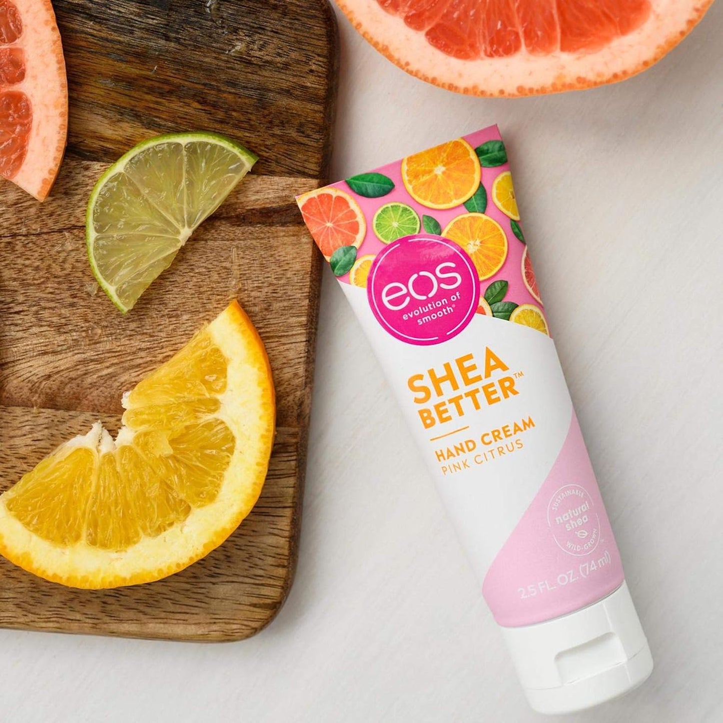 EOS Hand Cream – Pink Citrus | Natural Shea Butter Lotion for 24-Hour Hydration