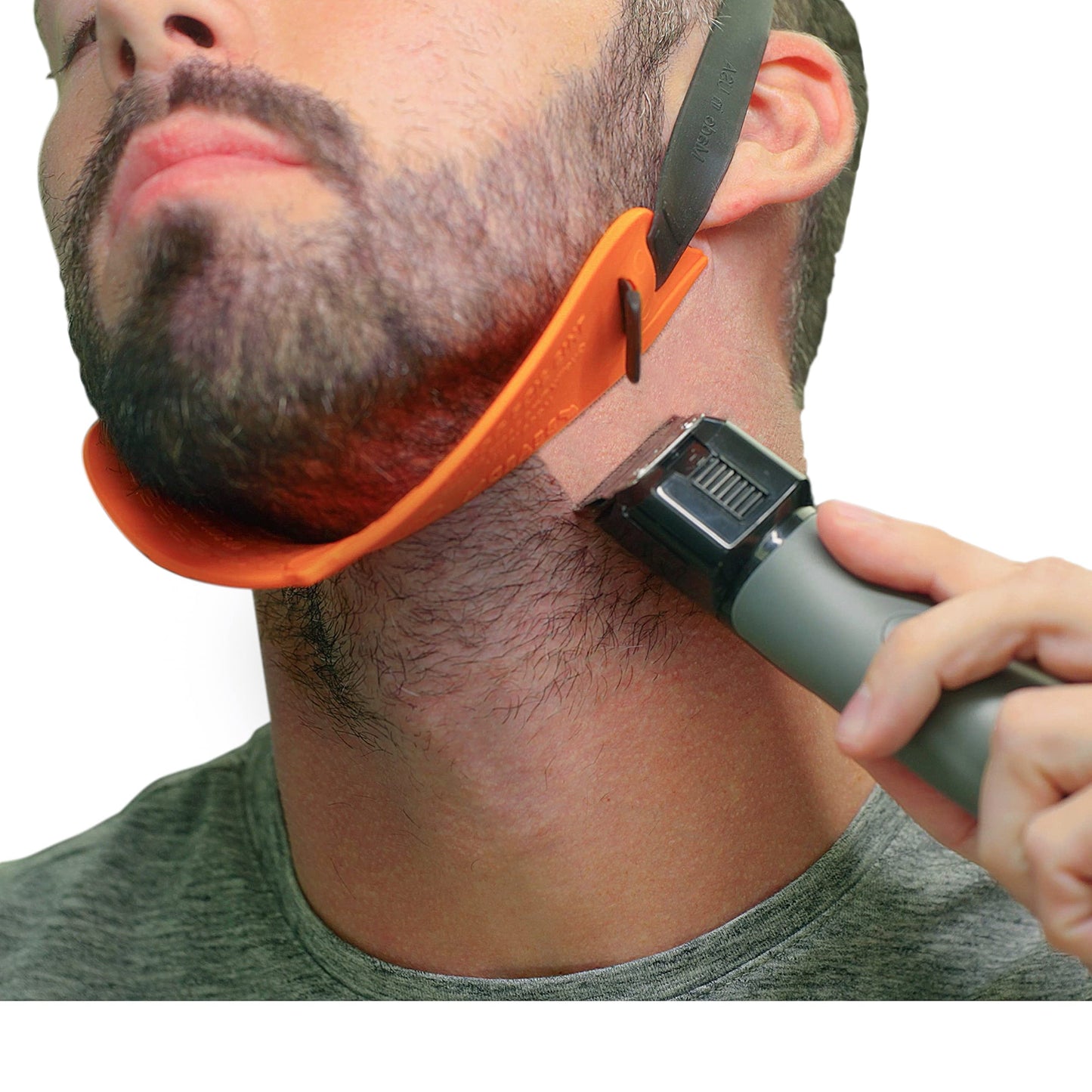 Quality Time Beard Neckline Shaper Guide; Hands-Free, Flexible, Adjustable, Made In Usa Beard Template, Do-It-Yourself Neck Hair