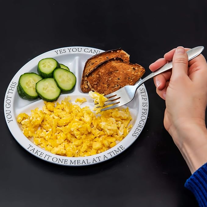 Bariatric Portion Control Plates for Weight Loss - Perfect for Bariatric Surgery Patients, Portion Control Containers for Easy Weight Management and Healthy Eating Habits - 2 Pack