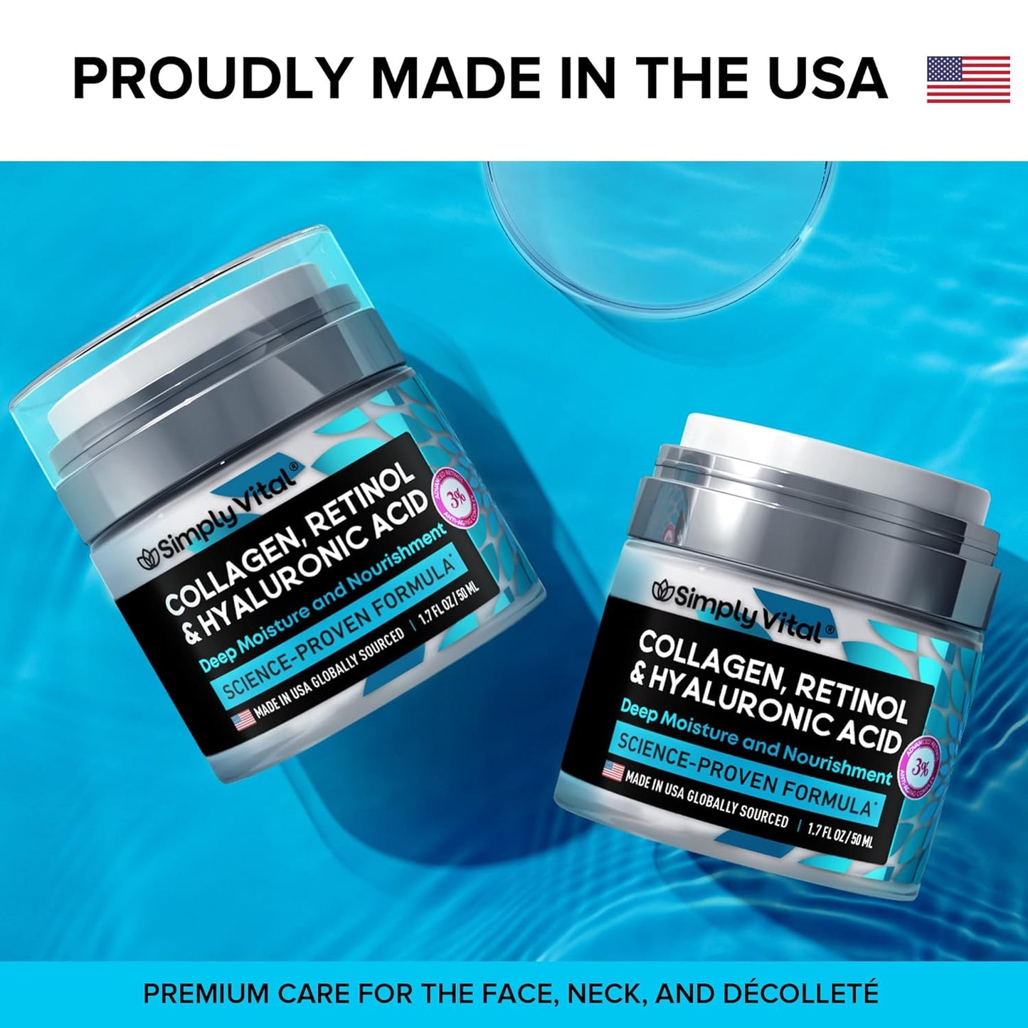 Anti-Aging Collagen & Retinol Cream | Firming Moisturizer for Face & Neck - 1.7 fl. oz.