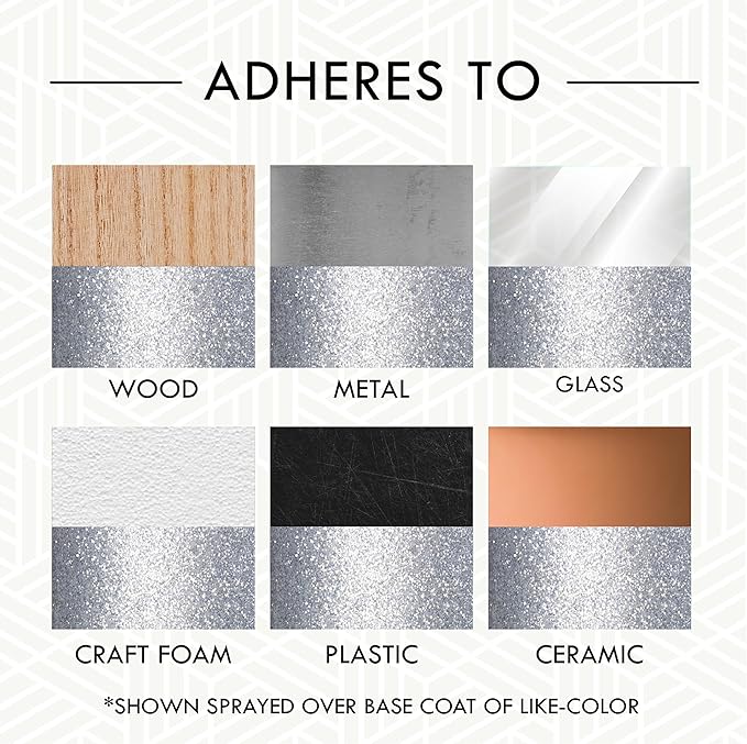 Rust-Oleum 267734 Spray Paint, Each, Silver Glitter