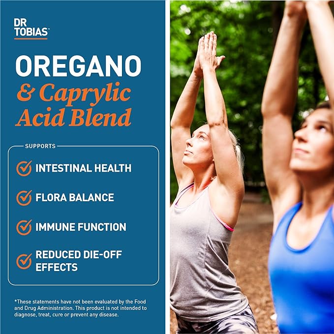 Dr. Tobias Oregano and Caprylic Acid Blend and Probiotics for Women - Supports Gut, Immune, and Urinary Health, Non-GMO