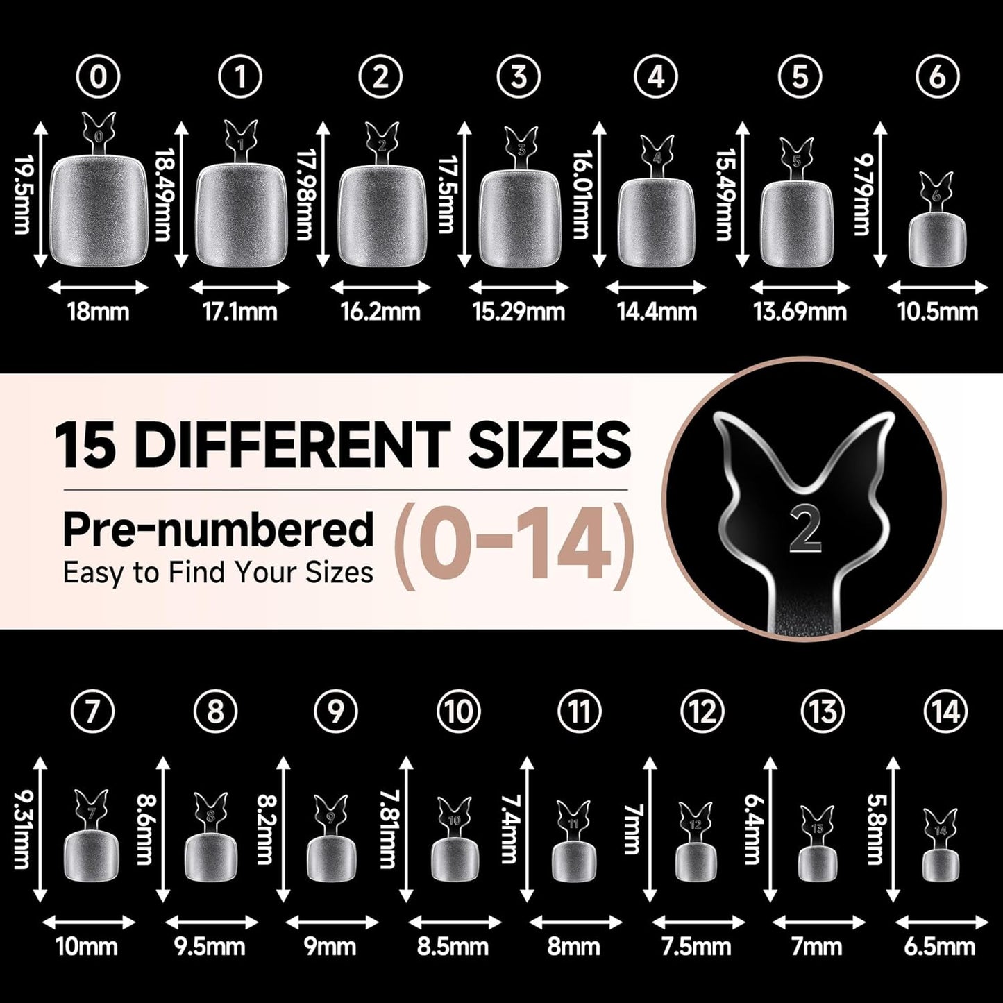 XXL Square Gel Nail Tips | 120 PCS Extra Long | No C Curve | DIY Home Use