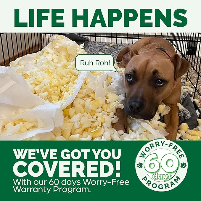 Furhaven Orthopedic Dog Bed for Large Dogs w/ Removable Bolsters & Washable Cover, For Dogs Up to 95 lbs - Faux Fur & Velvet Sofa - Driftwood Brown, Jumbo/XL