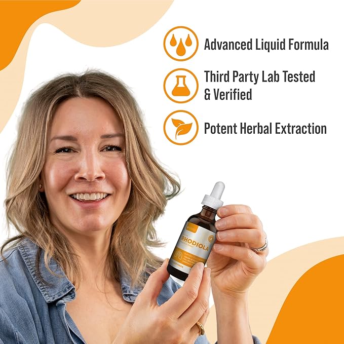 Rejuvica Health Active Rhodiola + Active Ginseng- Support Energy + Stress - Liquid Delivery for Better Absorption - Rhodiola Root & Ginseng Root