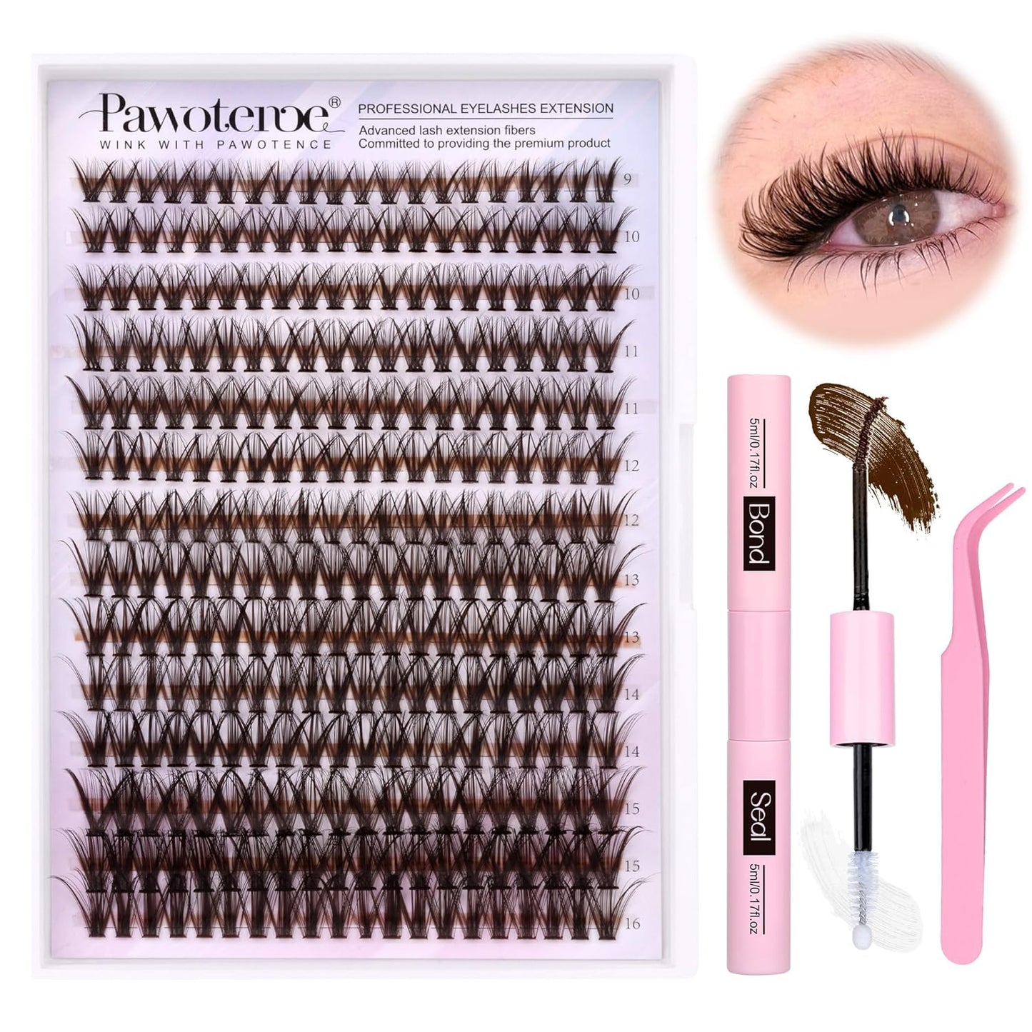 80D Mink Lash Clusters | 240pcs Individual Eyelash Extensions 10-20mm