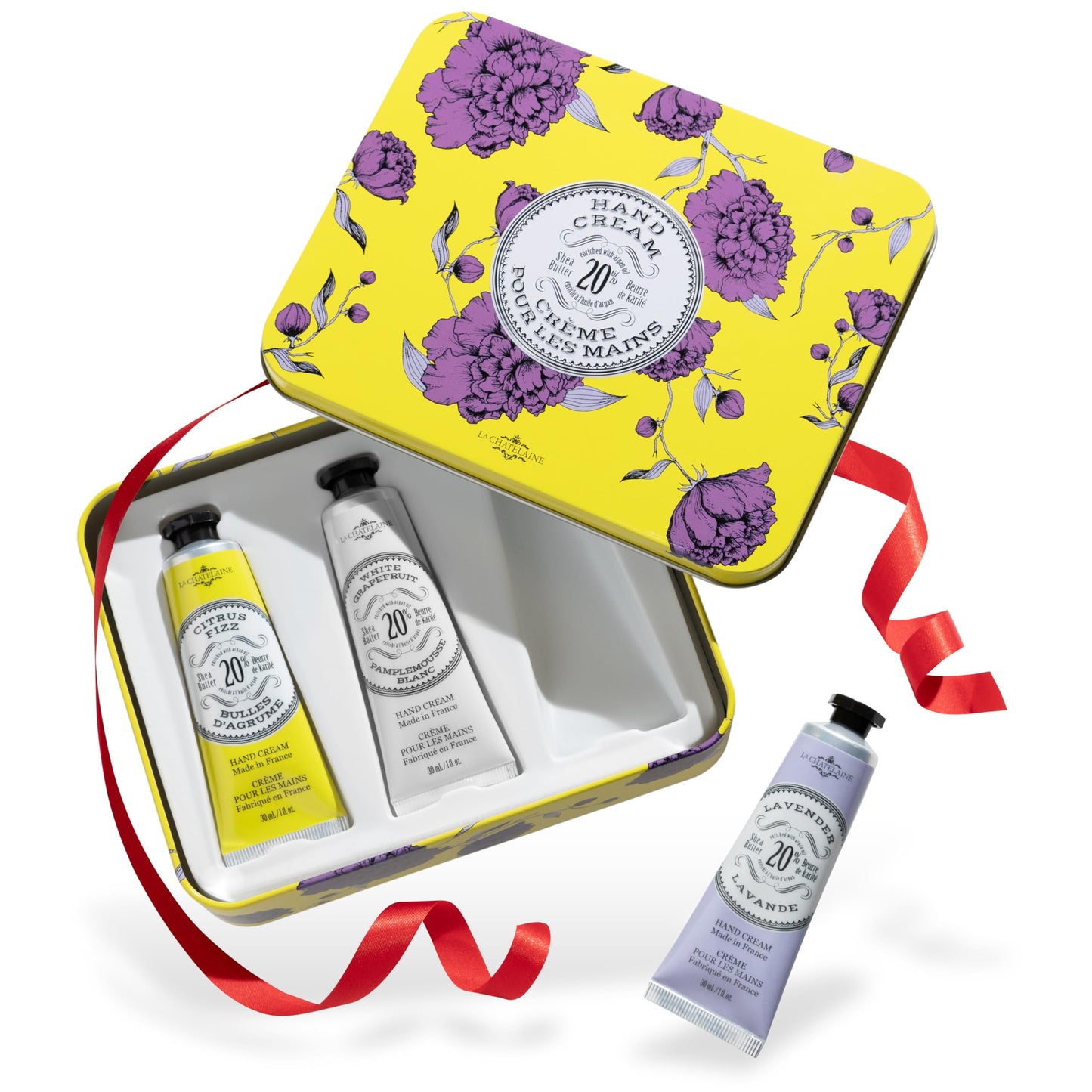 La Chatelaine Hand Cream Gift Set For Women, Mom, Sister, Travel Size, Natural Hand Cream Made In France With 20% Organic Shea B