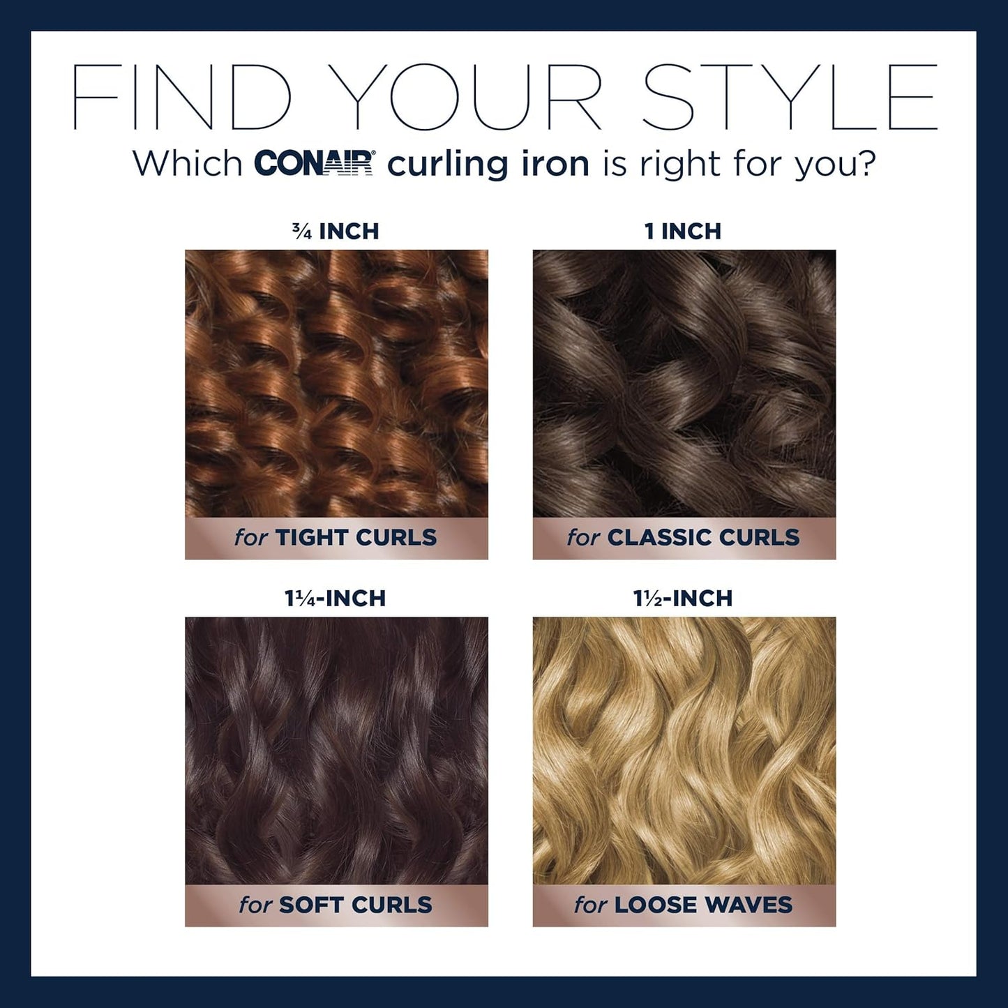 Conair Double Ceramic 1-Inch Curling Iron | Classic Curls | White/Rose Gold