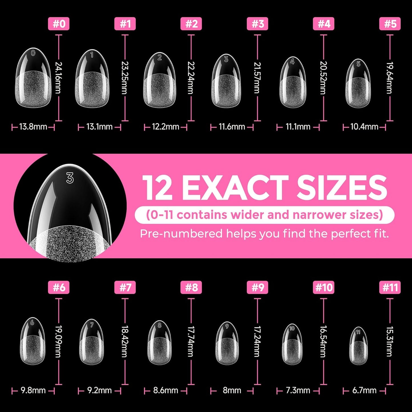 Extra Short Square Fake Nails | 216pcs Gel Tips | Full Cover Acrylic for DIY