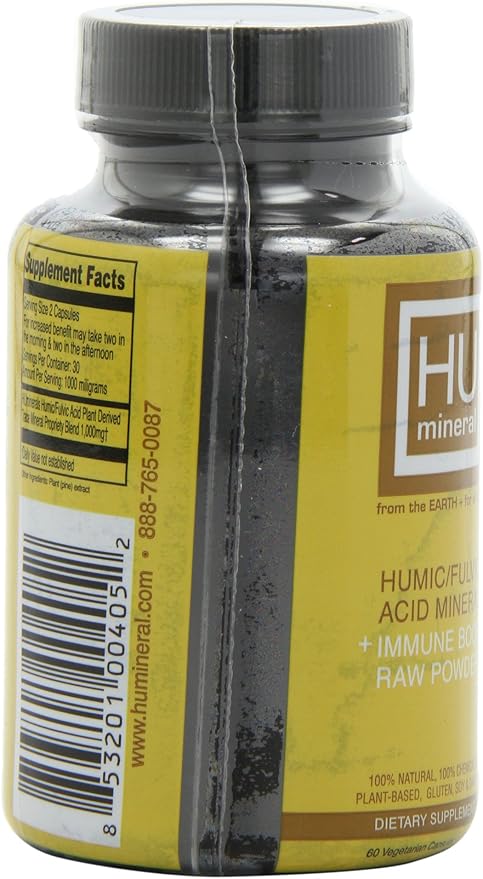 Humic and Fulvic Mineral Immune Boost Raw Powder Mineral Supplement, 60 Count