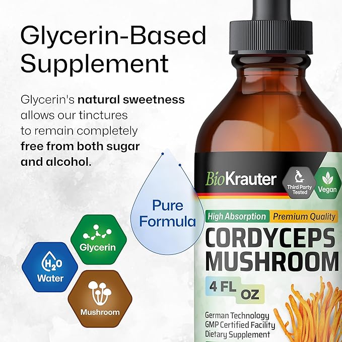 BIO KRAUTER Lomatium Tincture 2 Fl. Oz. & Cordyceps Tincture 4 Fl. Oz.