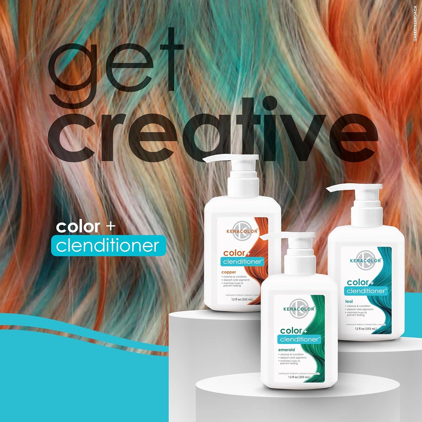 Keracolor Color + Clenditioner | 3-In-1 Color-Depositing Conditioner | 12 Fl Oz