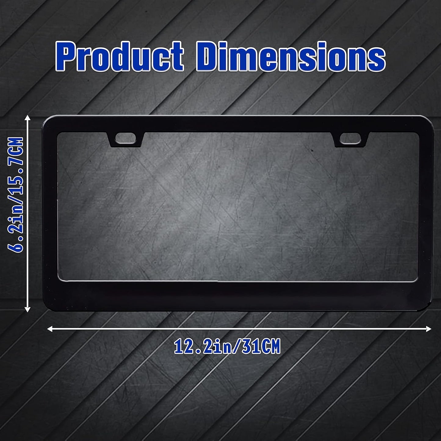 Music Notes License Plate Frame Sheet Music License Plate Frames Personalise Stainless Steel Funny Design Compatible with Standard License Plate Holder for USA Canada 6 X 12 Inch 2 Holes with Screws