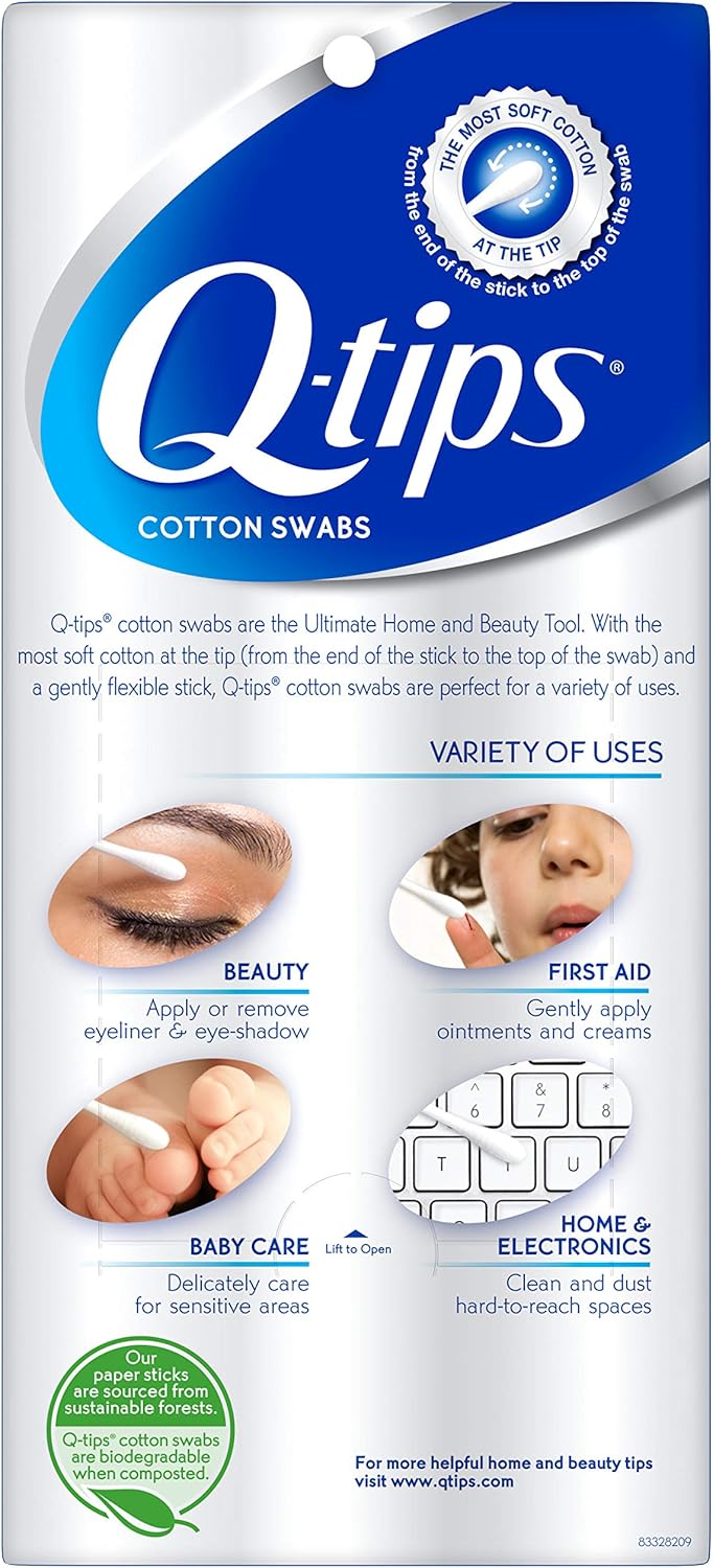Q-Tips Cotton Swabs | 100% Cotton | 625 Count | Hygiene & Beauty Care