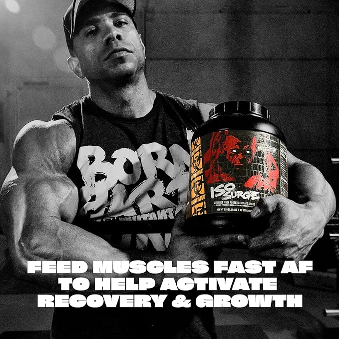 Mutant ISO Surge Whey Protein Isolate Powder Acts Fast to Help Recover, Build Muscle, Bulk and Strength, 5 lb - Strawberry Milkshake