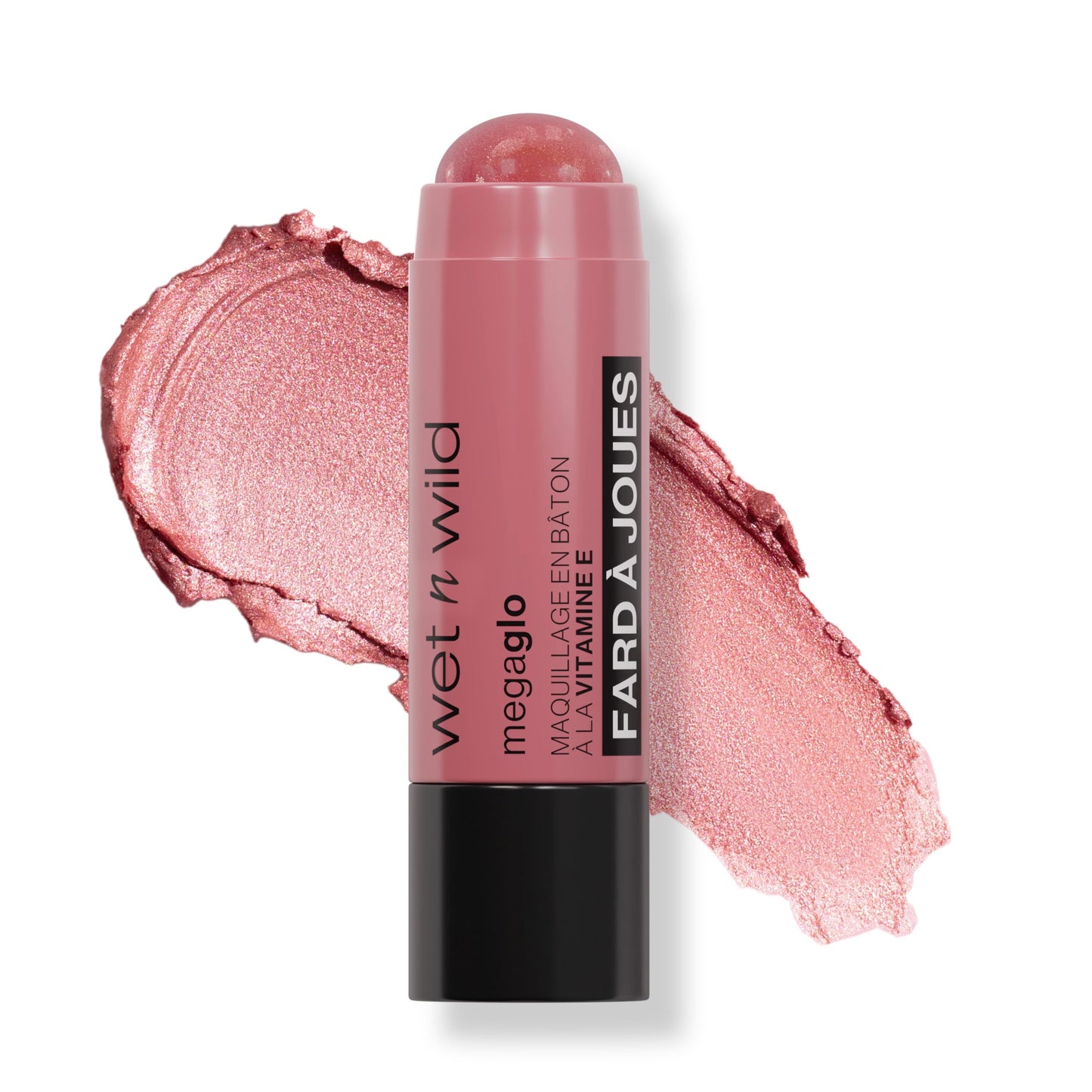 Wet N Wild Mega Glo Makeup Stick, Buildable Color, Versatile Use, Cruelty-Free & Vegan - Dusty Pink