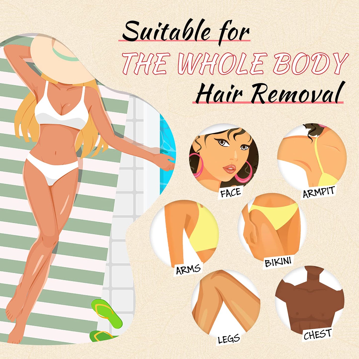 Chamomile Hard Wax Beads – 1Lb Hair Removal Wax for Full Body | Home Refill