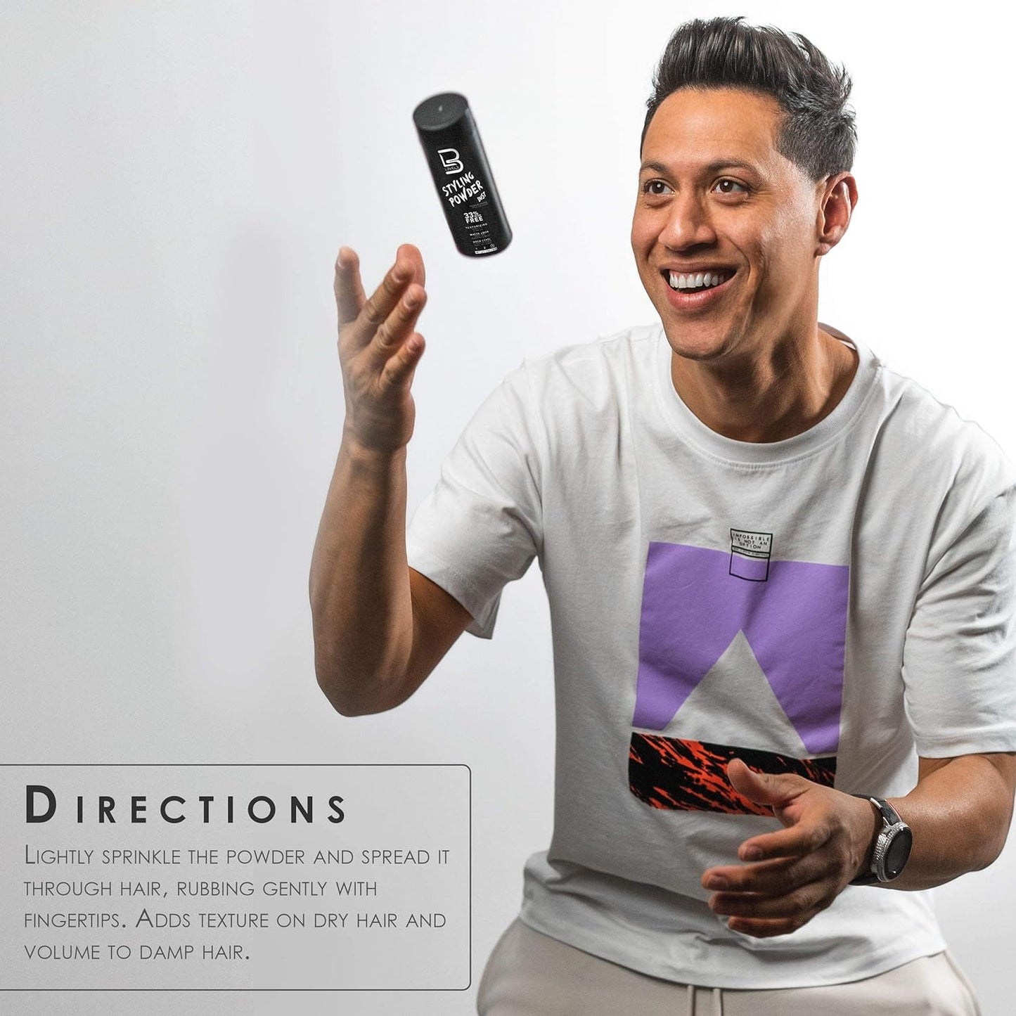 Level 3 Men's Styling Powder | Natural Look | Easy Application, No Grease