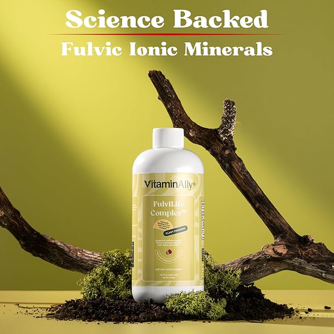 FulviLife Mineral Complex | Clinically Studied Fulvic Ionic Mineral Complex | Supports Cellular Health, Bone and Muscle Health, Hair, Skin and Nails | Plant Powered |16 Servings