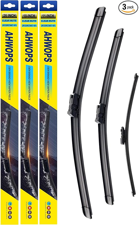 3 Wiper Front and Rear Wiper Blades for Ford Fiesta 2009-2018 - OE Original Style (26″/15″ Front/12″ Rear) For My Car