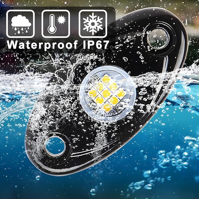 Rock Lights for Trucks, 4 Pods LED Rock Lights, IP67 Waterproof Neon Rock Lights Kits for Pickup ATV Off Road SUV, High Brightness Multifunction Underglow Lighting Glow Trail Rig Lamp (Blue)
