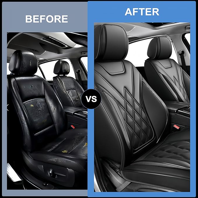 Fit Integra Car Seat Covers for Acura Integra 2023-2026 - Premium Leather, Waterproof, All-Weather, Airbag Compatible, Anti-Slip, Breathable, Easy Install, Seat Protectors, Full Set, Redline