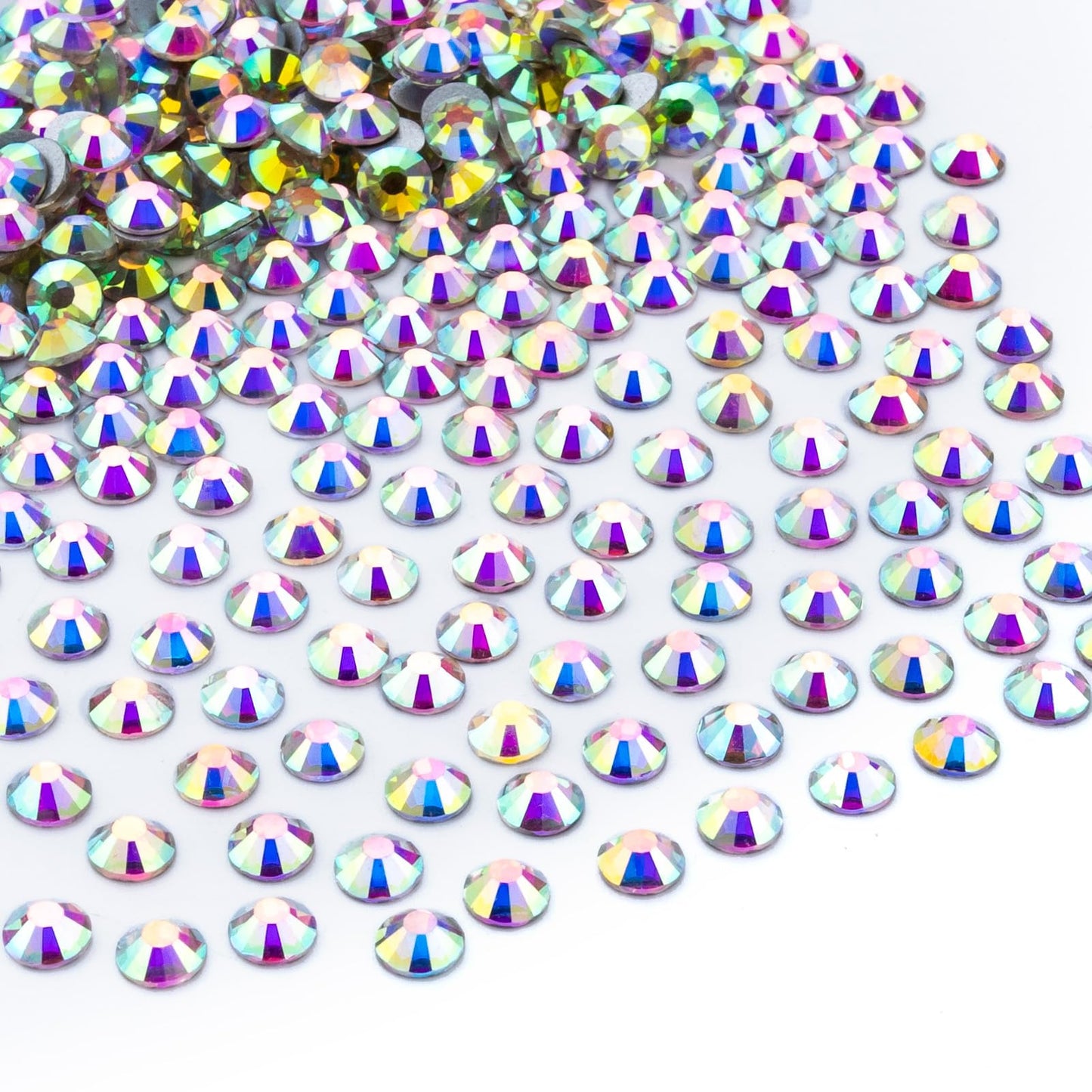 1440Pcs Crystal Ab Crystal Rhinestones,Glass Flatback Rhinestones Gemstones For Nail Face Makeup Art Crafts Clothes Decoration -