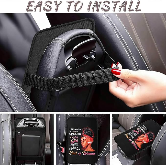 Highland Cow Vehicle Center Console Armrest Cover Pad,Cow Car Accessories Soft Middle Console Cushion Pad,Auto Arm Rest Mat Decor Highland Cows Gifts for Women Men Dad for Most Vehicle SUV Truck