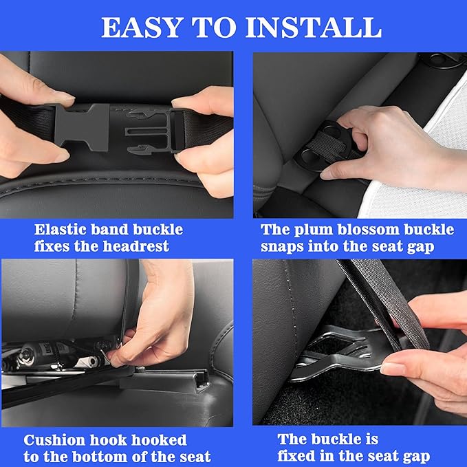 Front Car Seat Covers for Tesla Model Y Model S Model X Model 3 2017-2026 Breathable Interior Seat Cushion Protector All Season Protection (Without Logo)