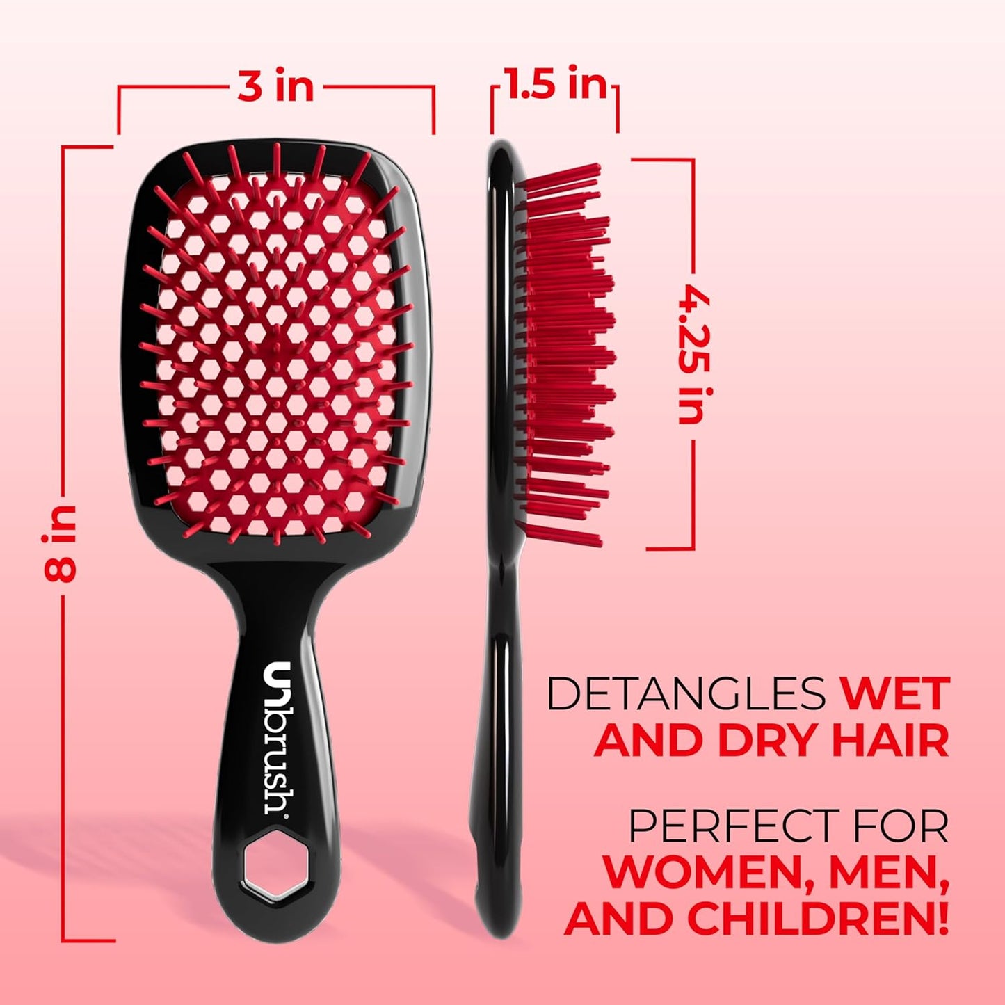 FHI Heat UNbrush Detangling Brush | Pain-Free for All Hair Types | Lightweight & Anti-Static