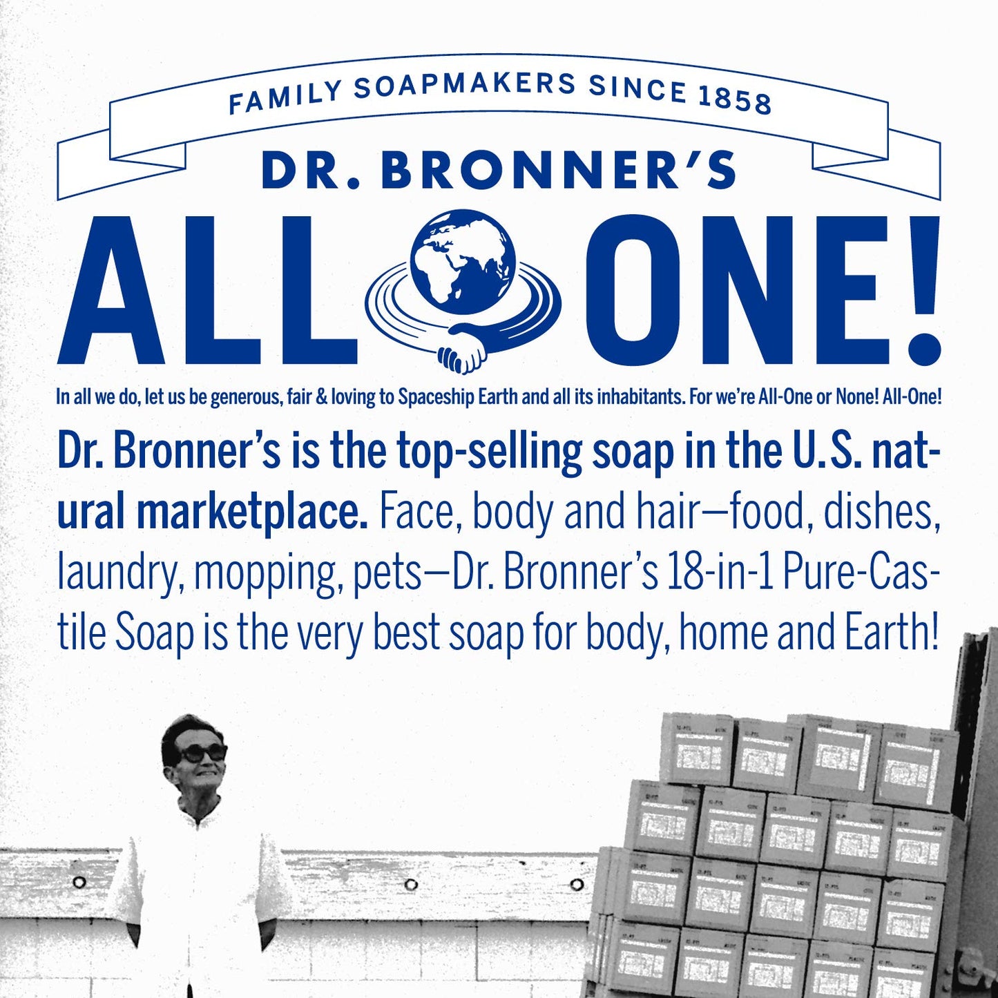 Dr. Bronner's Peppermint Pure-Castile Liquid Soap | 16 Oz | 2-Pack | Vegan & Organic