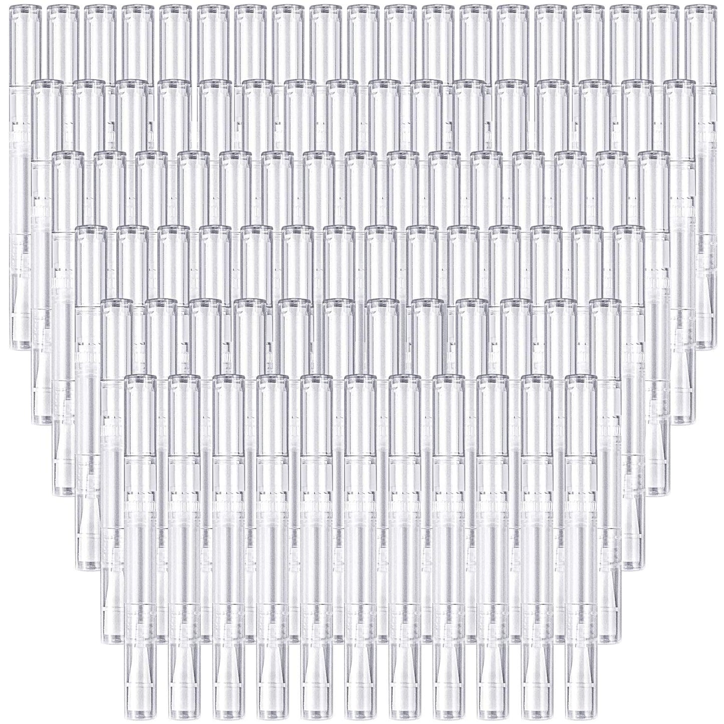 100 Pack 3Ml Transparent Twist Pens Empty Nail Oil Pen Brush, Cuticle Oil Pen Cosmetic Lip Gloss Container Applicators