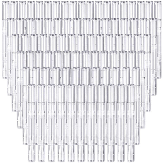 100 Pack 3Ml Transparent Twist Pens Empty Nail Oil Pen Brush, Cuticle Oil Pen Cosmetic Lip Gloss Container Applicators