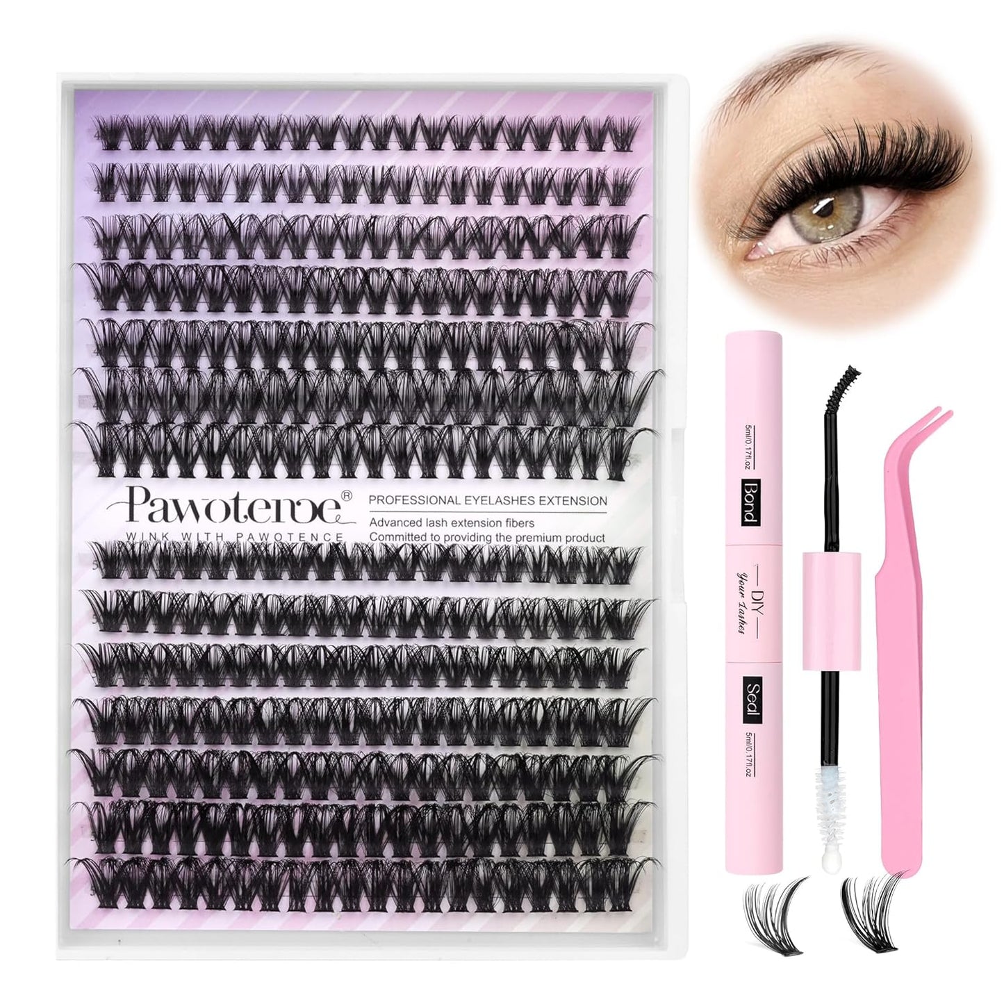 80D Mink Lash Clusters | 240pcs Individual Eyelash Extensions 10-20mm