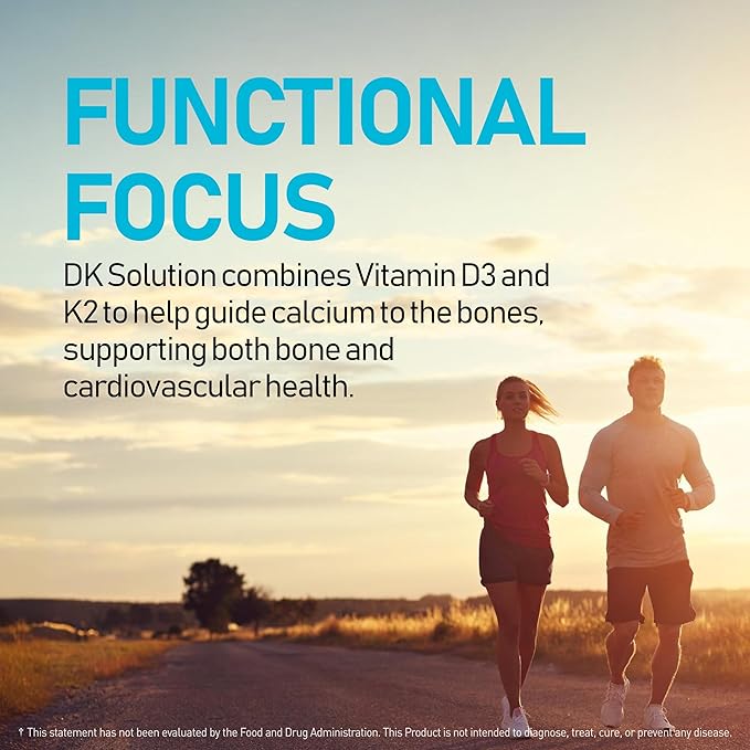 DK Solution Vitamin D3 2000 IU (50 mcg) + K Complex - Dietary Supplement for Bone, Muscle and Immune Health Support - 120 Softgels, 120 Day Supply