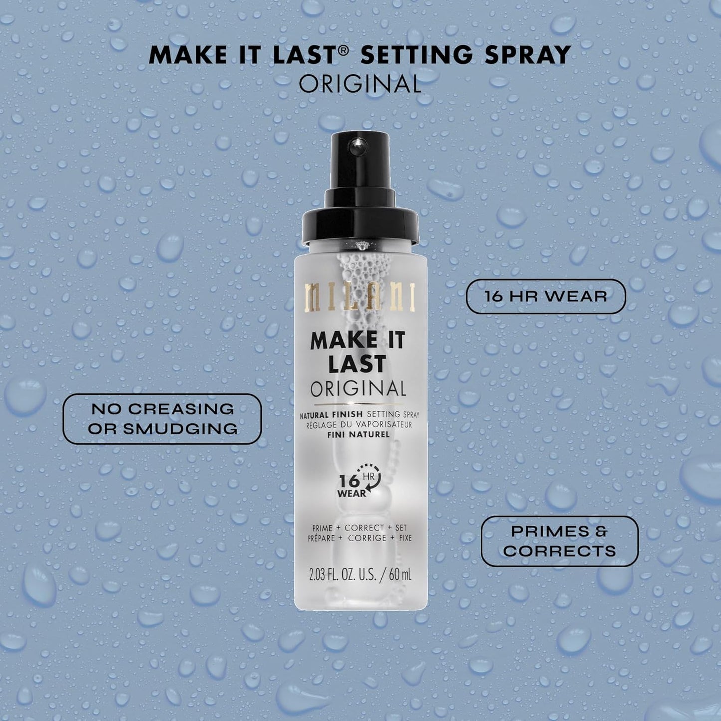 Milani Make It Dewy Setting Spray | 3-in-1 Hydrating & Illuminating Formula