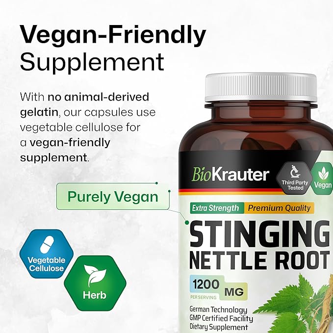 BIO KRAUTER Cats Claw Tincture 4 Fl. Oz. & Stinging Nettle 250 Capsules