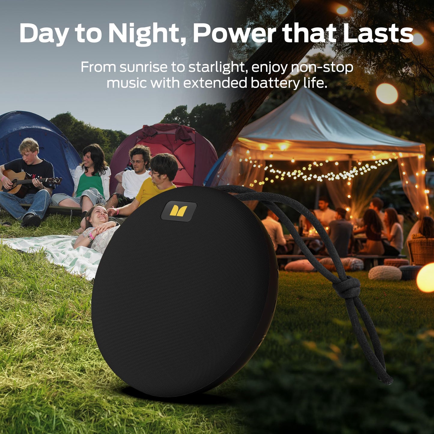 Monster Ripple Portable Bluetooth Speaker, IPX7 Waterproof Shower Speaker, Wireless Speakers with Bluetooth 6.0, Wireless Stereo Pairing, Hands-Free Calling, for Home, Outdoors
