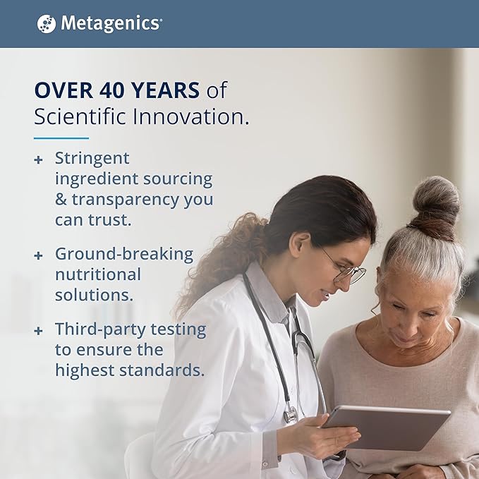 Metagenics Magnesium Glycinate - Highly Absorbable - Support for Sleep, Stress Relief, Muscle, Bone, Heart & Nerve Health - Gluten-Free - Non-GMO - Vegetarian - 120 Tablets